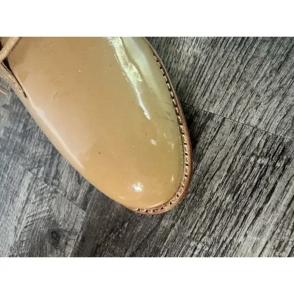 Louise et Cie Patent Oxford Shoes 9M Tan Lace-Up Block Heel Vintage Inspired - Picture 12 of 16